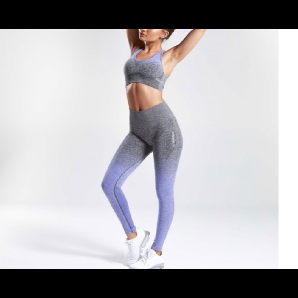 GYMSHARK purple ombré sports bra